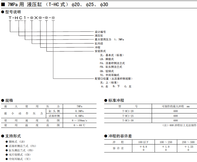 T-HC1系列丰兴液压缸